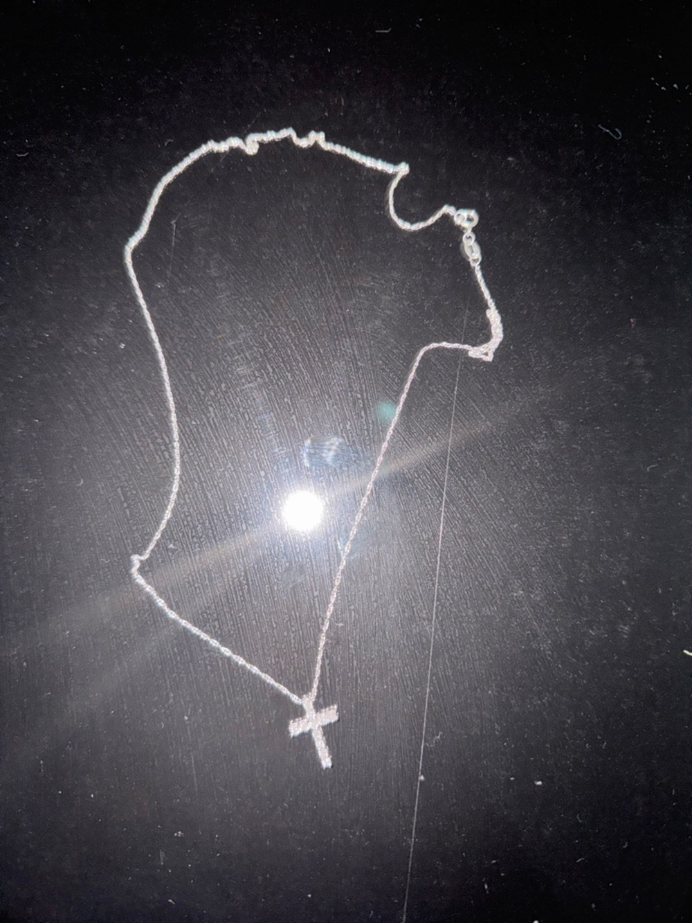 Sterling Silver Cross Pendant Necklace - Silver
